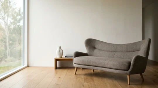 Sofá ergonómico con diseño envolvente y soporte lumbar para reducir el dolor de espalda