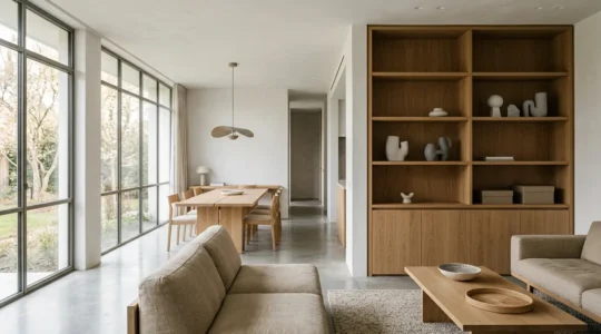 Espacio interior personalizado con diseño funcional y distribución optimizada