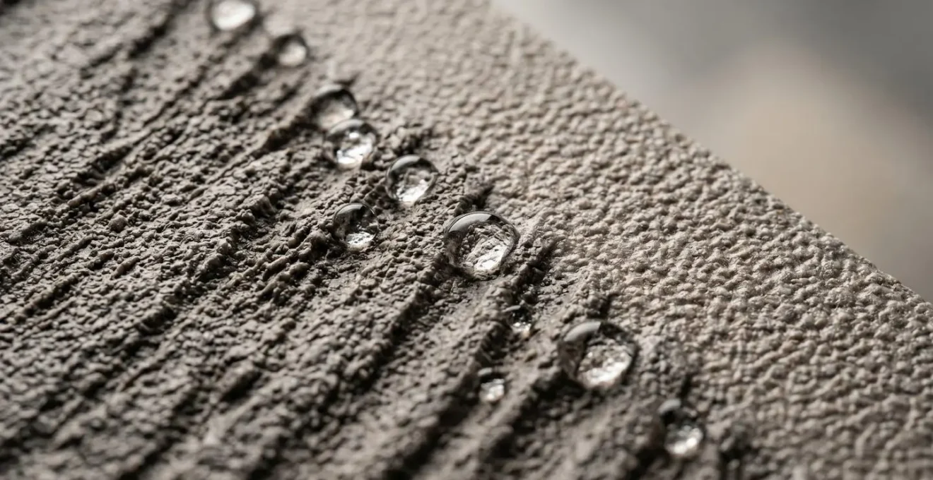 Detalle macro de superficie antideslizante clase 3 para piscinas con textura rugosa